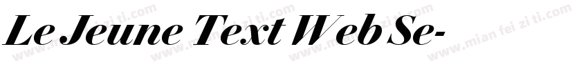 Le Jeune Text Web Se字体转换